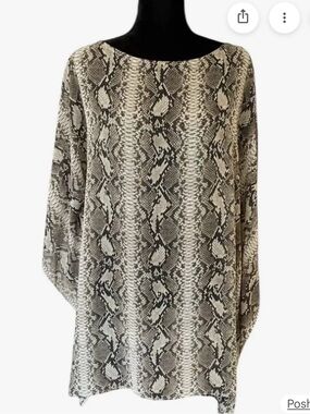 Vince Camino Semi-sheer Snake Print Swim Coverup
